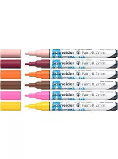   SCHNEIDER Dekormarker készlet, akril, 2 mm, SCHNEIDER "Paint-It 310", 6 különböző szín