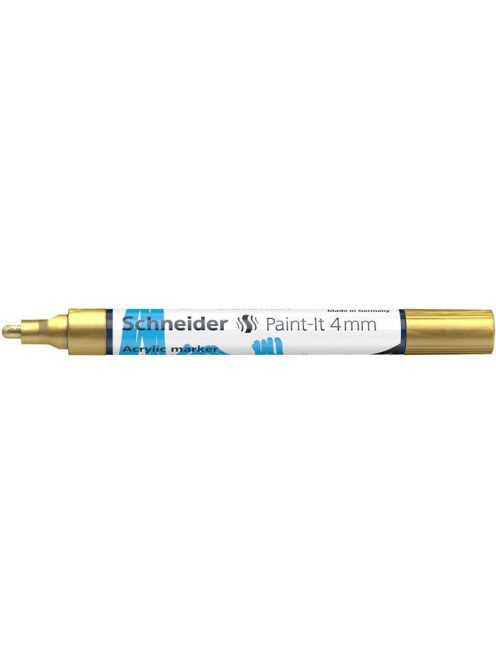 SCHNEIDER Dekormarker, akril, 4 mm, SCHNEIDER "Paint-It 320", arany