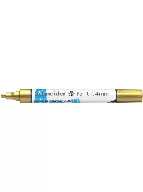 SCHNEIDER Dekormarker, akril, 4 mm, SCHNEIDER "Paint-It 320", arany