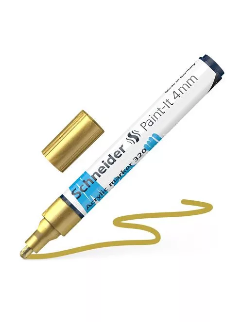 SCHNEIDER Dekormarker, akril, 4 mm, SCHNEIDER "Paint-It 320", arany