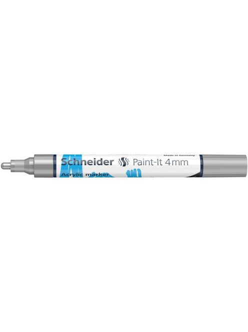 SCHNEIDER Dekormarker, akril, 4 mm, SCHNEIDER "Paint-It 320", ezüst