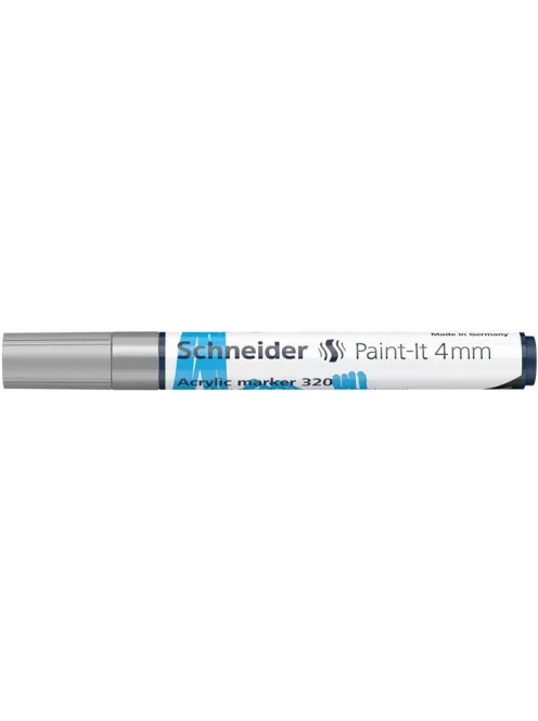 SCHNEIDER Dekormarker, akril, 4 mm, SCHNEIDER "Paint-It 320", ezüst
