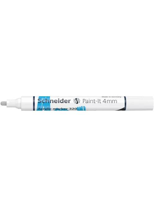 SCHNEIDER Dekormarker, akril, 4 mm, SCHNEIDER "Paint-It 320", fehér