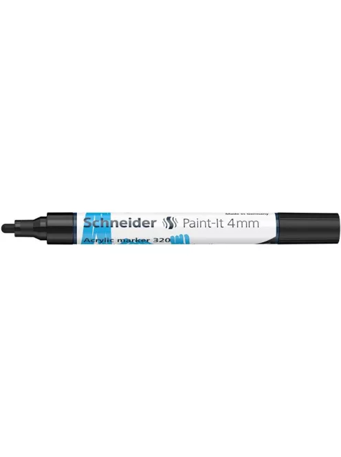 SCHNEIDER Dekormarker, akril, 4 mm, SCHNEIDER "Paint-It 320", fekete