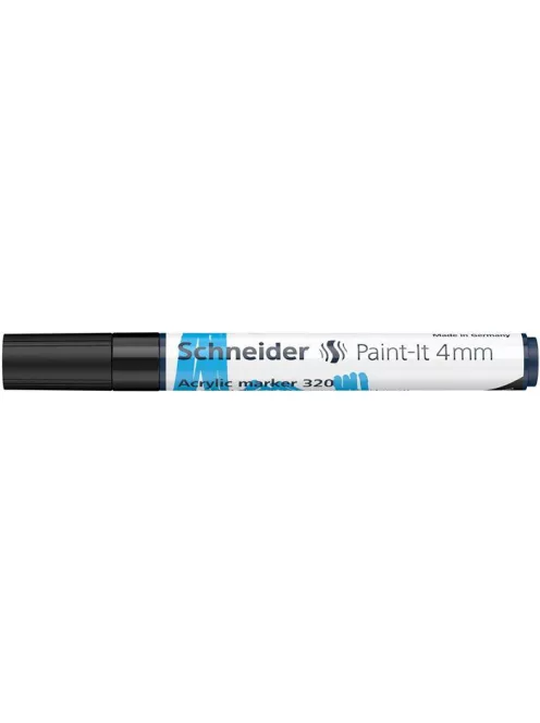 SCHNEIDER Dekormarker, akril, 4 mm, SCHNEIDER "Paint-It 320", fekete