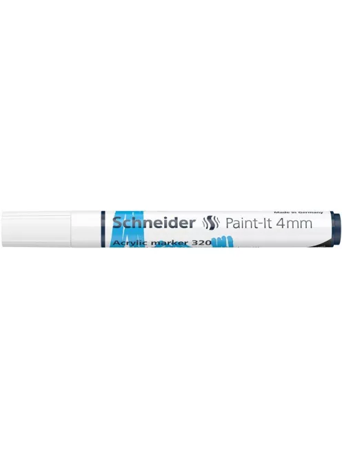 SCHNEIDER Dekormarker, akril, 4 mm, SCHNEIDER "Paint-It 320", fehér