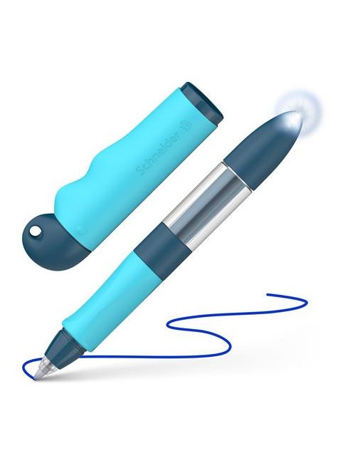 SCHNEIDER Rollertoll, írástanuló, patronos, M-es, SCHNEIDER "Base Senso", kék-türkiz