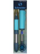 SCHNEIDER Rollertoll, írástanuló, patronos, M-es, SCHNEIDER "Base Senso", kék-türkiz