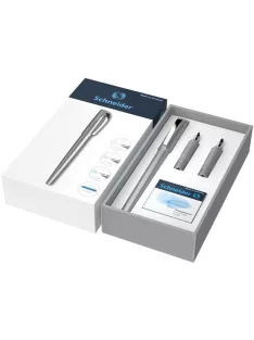   SCHNEIDER Töltőtoll ajándékszett, 1,1 mm, ajándék 1,5 és 1,8 mm-es tollheggyel, SCHNEIDER "Callissima", antracitszürke
