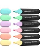 SCHNEIDER Szövegkiemelő készlet, 1-5 mm, SCHNEIDER "Job Pastel", 6 különböző pasztell szín