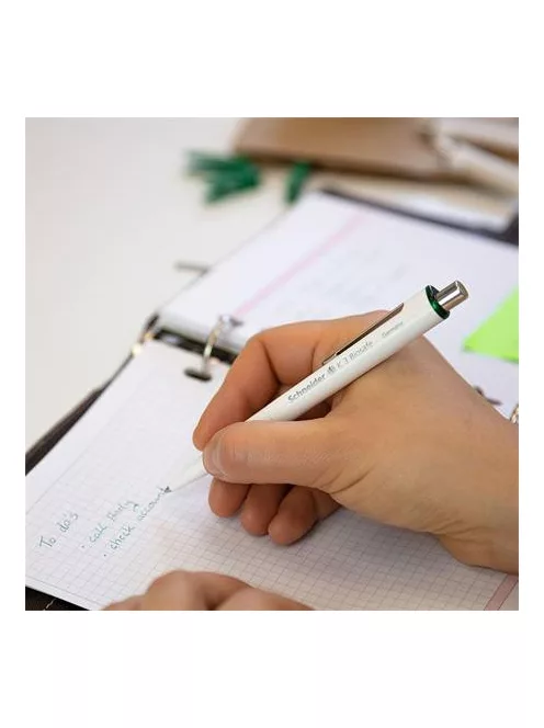 SCHNEIDER Golyóstoll, 0,5 mm, nyomógombos, SCHNEIDER "K3 Biosafe", kék