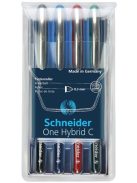 SCHNEIDER Rollertoll készlet, 0,3 mm, SCHNEIDER "One Hybrid C", 4 szín