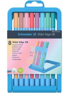   SCHNEIDER Golyóstoll készlet, 0,7 mm, kupakos, SCHNEIDER "Slider Edge XB Pastel", 8 különböző pasztell szín