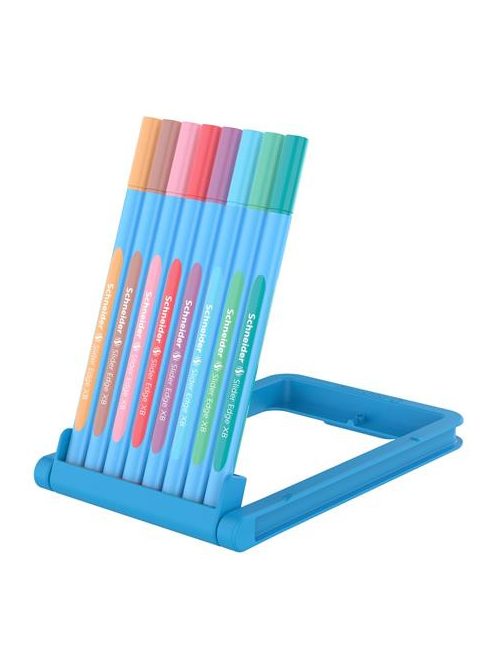 SCHNEIDER Golyóstoll készlet, 0,7 mm, kupakos, SCHNEIDER "Slider Edge XB Pastel", 8 különböző pasztell szín