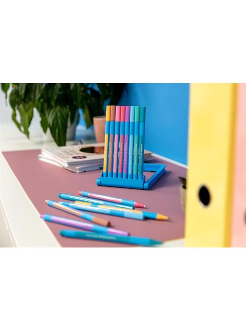 SCHNEIDER Golyóstoll készlet, 0,7 mm, kupakos, SCHNEIDER "Slider Edge XB Pastel", 8 különböző pasztell szín