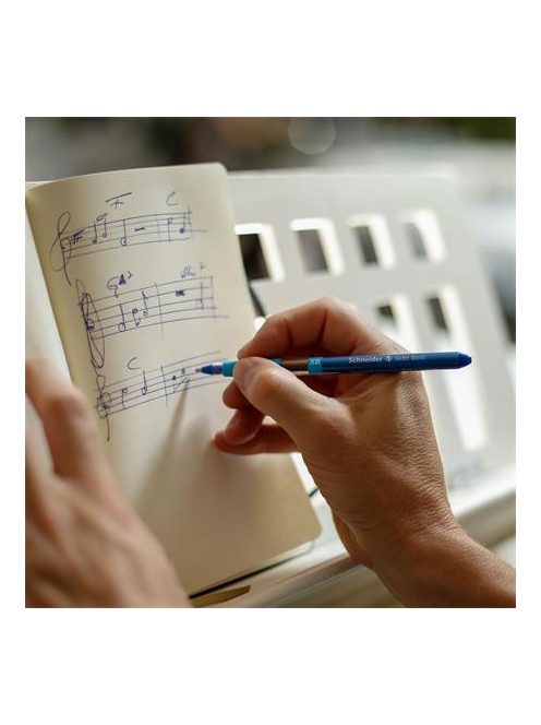 SCHNEIDER Golyóstoll, 0,5 mm, kupakos, SCHNEIDER "Slider Basic M", kék