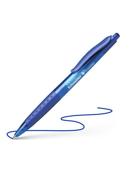 SCHNEIDER Golyóstoll, 0,5 mm, nyomógombos, SCHNEIDER "Suprimo", kék