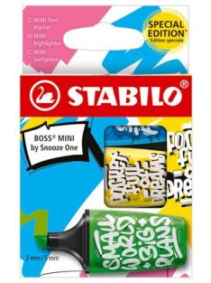   STABILO Szövegkiemelő készlet, 2-5 mm, STABILO, "Boss Mini Snooze One", 3 különböző szín