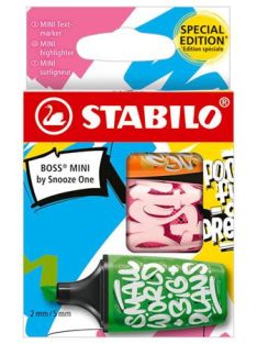   STABILO Szövegkiemelő készlet, 2-5 mm, STABILO, "Boss Mini Snooze One", 3 különböző szín