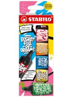   STABILO Szövegkiemelő, készlet, 2-5 mm, STABILO, "Boss Mini Snooze One", 6 különböző szín