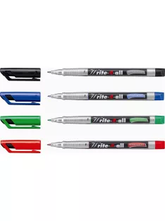   STABILO Alkoholos marker, 0,7 mm, kúpos, STABILO "Write-4-all", fekete