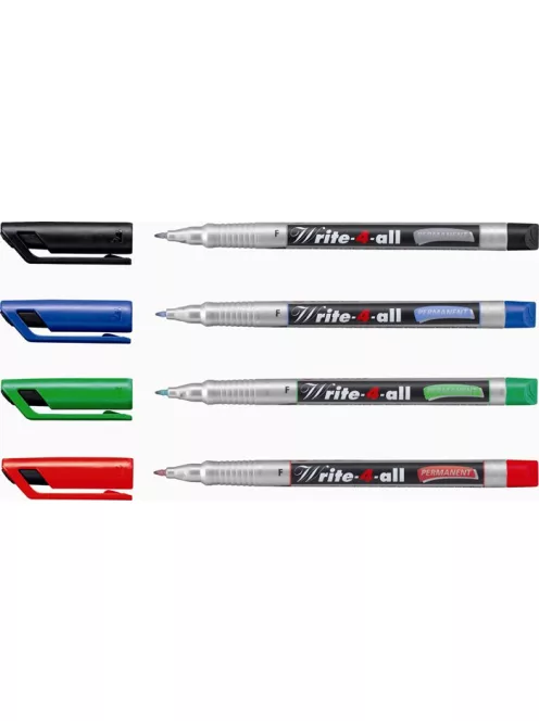 STABILO Alkoholos marker, 0,7 mm, kúpos, STABILO "Write-4-all", fekete