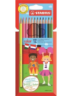   STABILO Színes ceruza készlet, hatszögletű, STABILO "Color", 12 különböző szín