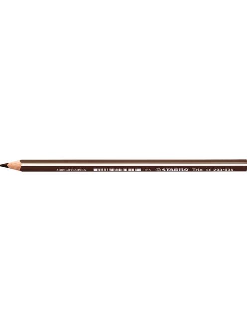 STABILO Színes ceruza, háromszögletű, vastag, STABILO "Trio thick", sötét barna