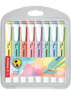   STABILO Szövegkiemelő készlet, 1-4 mm, STABILO "Swing Cool Pastel", 8 különböző szín