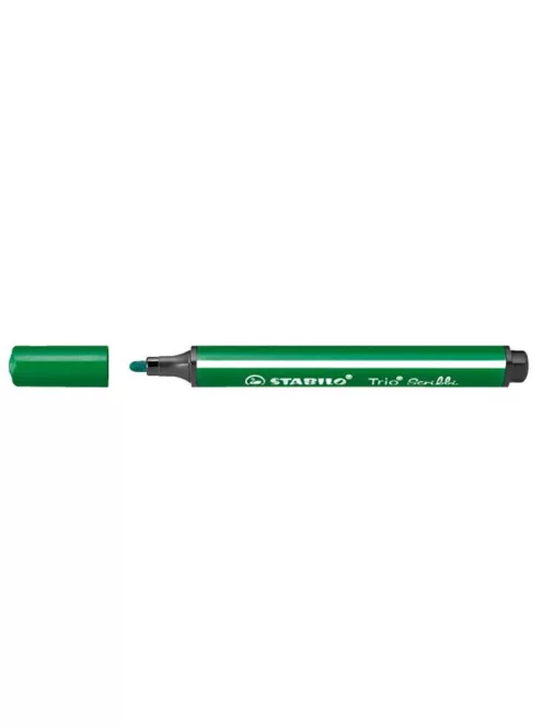 STABILO Filctoll, 1,5-2 mm, rugós hegy, STABILO "Trio Scribbi", zöld
