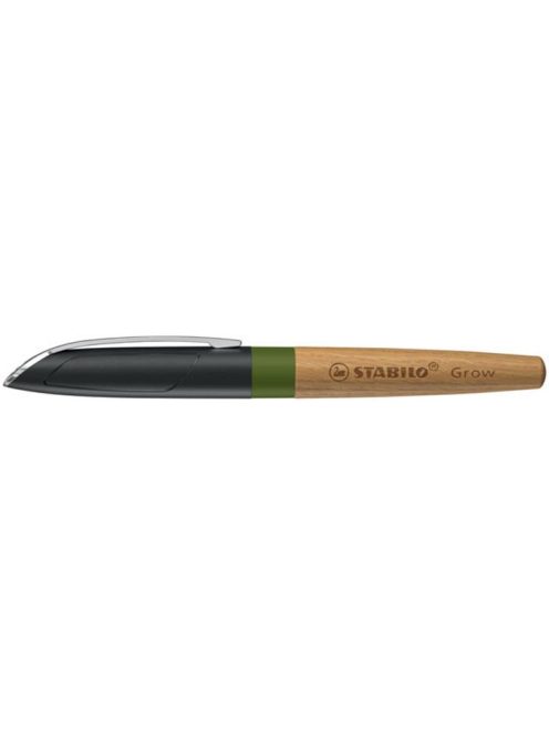 STABILO Töltőtoll, tölgyfa tolltest, zöld kiegészítővel, STABILO "Grow"