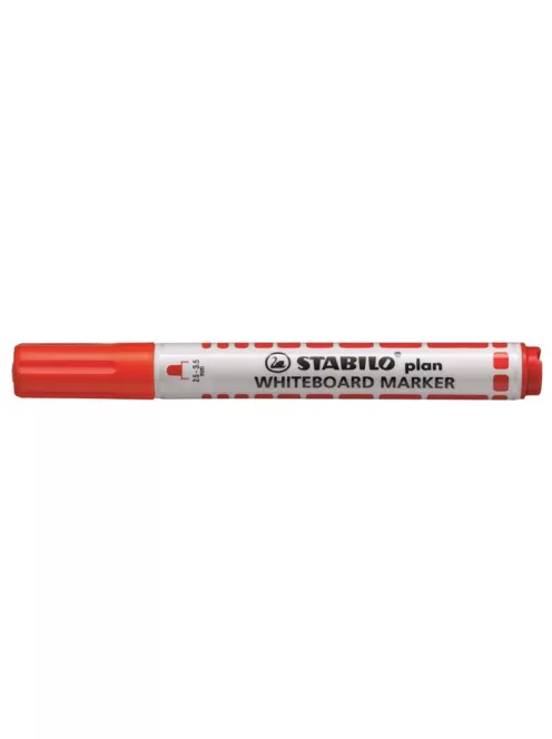 STABILO Táblamarker, 2,5-3,5 mm, kúpos, STABILO "Plan", piros