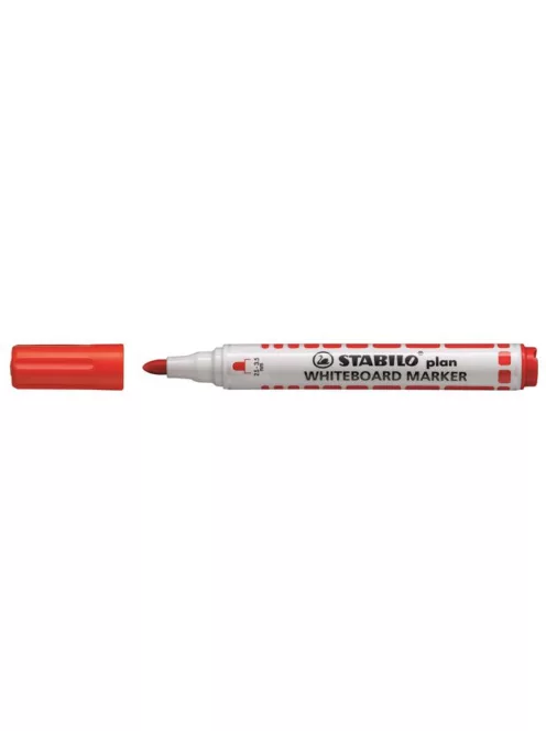 STABILO Táblamarker, 2,5-3,5 mm, kúpos, STABILO "Plan", piros