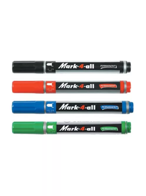 STABILO Alkoholos marker, 1,5-2,5 mm, kúpos, STABILO "Mark-4-all", piros