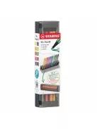 STABILO Filctoll készlet, 1 mm, STABILO "Pen 68", 10 db-os asztali készlet
