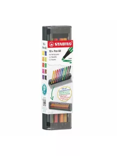   STABILO Filctoll készlet, 1 mm, STABILO "Pen 68", 10 db-os asztali készlet