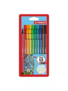 STABILO Filctoll készlet, 1 mm, STABILO "Pen 68", 10 különböző szín