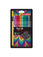 STABILO Filctoll készlet, 1 mm, STABILO "Pen 68 ARTY", 12 különböző szín