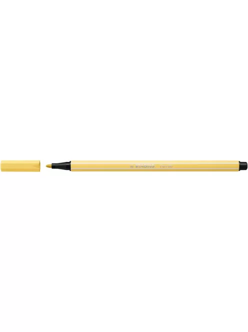 STABILO Filctoll, 1 mm, STABILO "Pen 68", világossárga