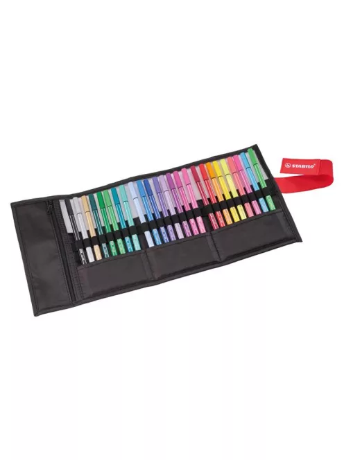 STABILO Filctoll, készlet, 1 mm, felcsavarható, STABILO "Pen 68 ARTY", 25 különböző színű