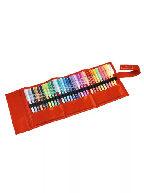 STABILO Filctoll, készlet, 1 mm, felcsavarható szett, STABILO "Pen 68", 30 különböző szín