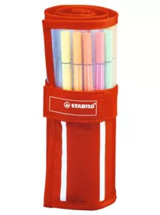   STABILO Filctoll, készlet, 1 mm, felcsavarható szett, STABILO "Pen 68", 30 különböző szín