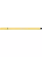 STABILO Filctoll, 1 mm, STABILO "Pen 68", sárga