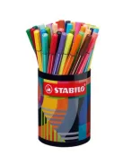 STABILO Filctoll készlet, hengeres fém doboz, 1 mm, STABILO "Pen 68 ARTY", 45 különböző szín