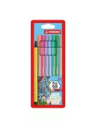 STABILO Filctoll készlet, 1 mm, STABILO "Pen 68", 8 pasztell szín