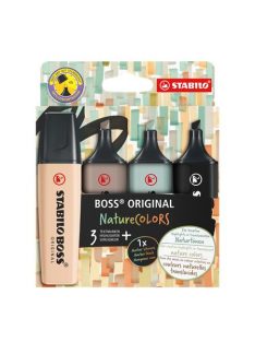   STABILO Szövegkiemelő készlet, 2-5 mm, STABILO "BOSS original NatureCOLORS", 4 különböző szín