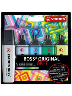  STABILO Szövegkiemelő készlet, 2-5 mm, STABILO "BOSS original Arty", 5 hideg szín