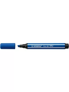   STABILO Filctoll, 1-5 mm, vágott hegy, STABILO "Pen 68 MAX", ultramarinkék