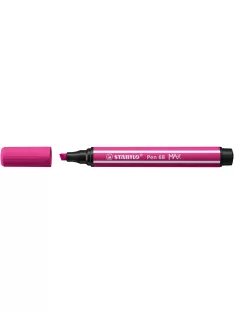   STABILO Filctoll, 1-5 mm, vágott hegy, STABILO "Pen 68 MAX", pink