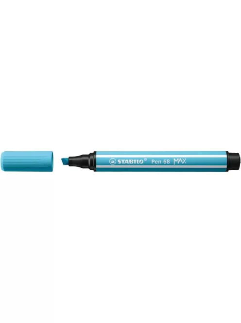 STABILO Filctoll, 1-5 mm, vágott hegy, STABILO "Pen 68 MAX", azúrkék